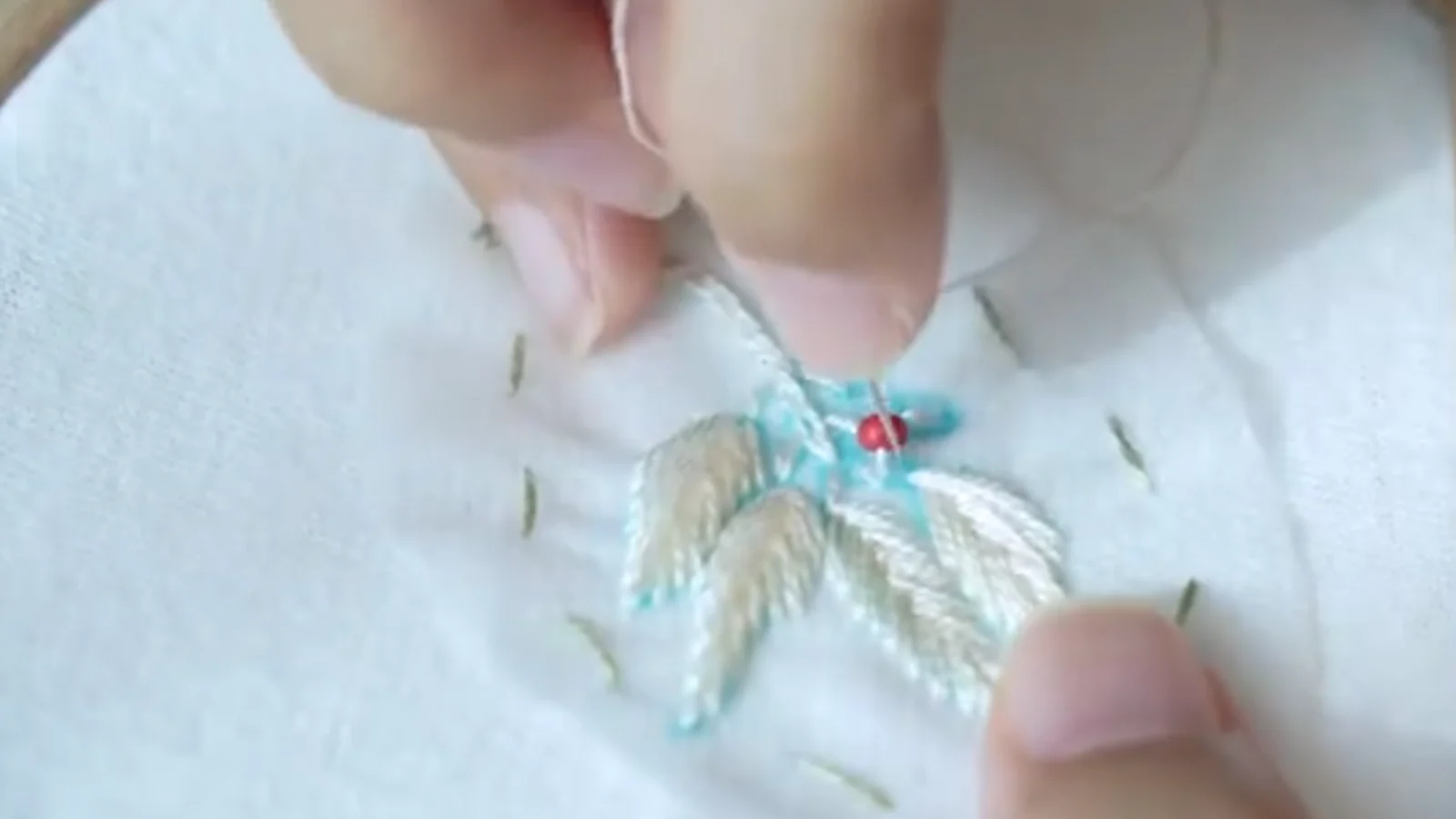 Begin Embroidering your Pattern with Embroidery Stitches